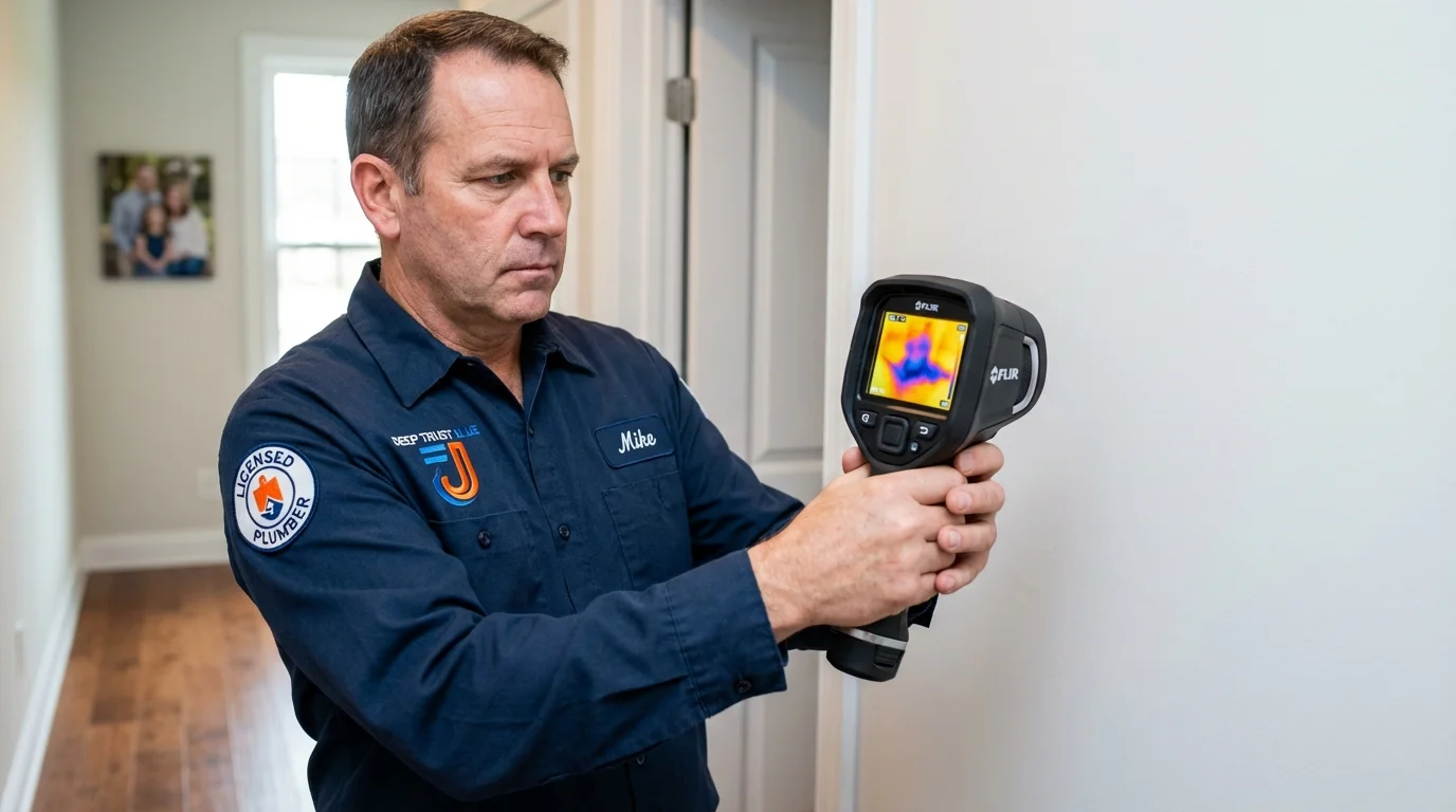 Thermal imaging leak detection by Johns Plumbing LLC in Buckingham